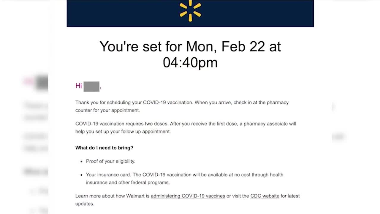 Some finding success signing up for vaccine through Walmart website, despite having to stay up late