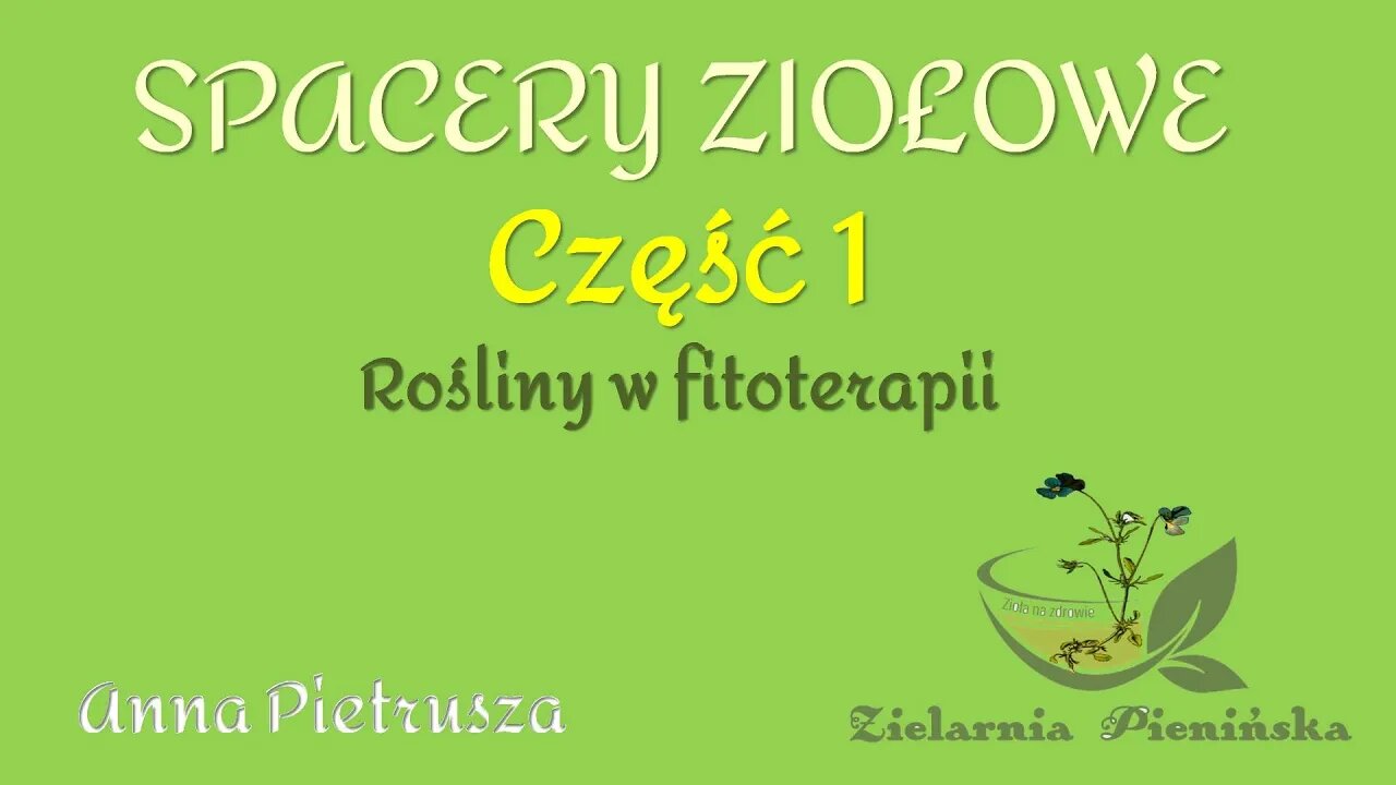 SPACERY ZIOŁOWE - część 1 - Rośliny w fitoterapii