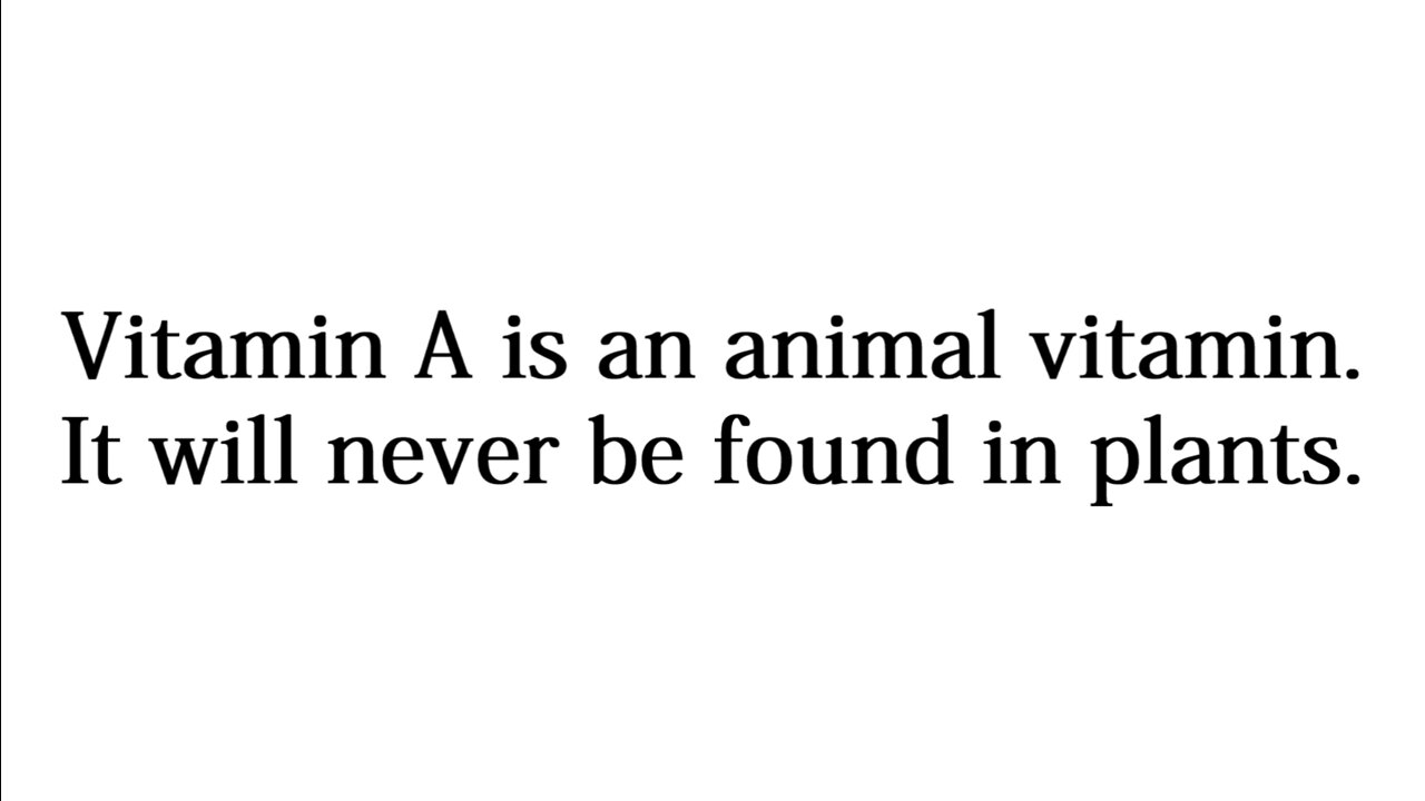 Veganism Destroyed in 1 Minute | Vitamin A