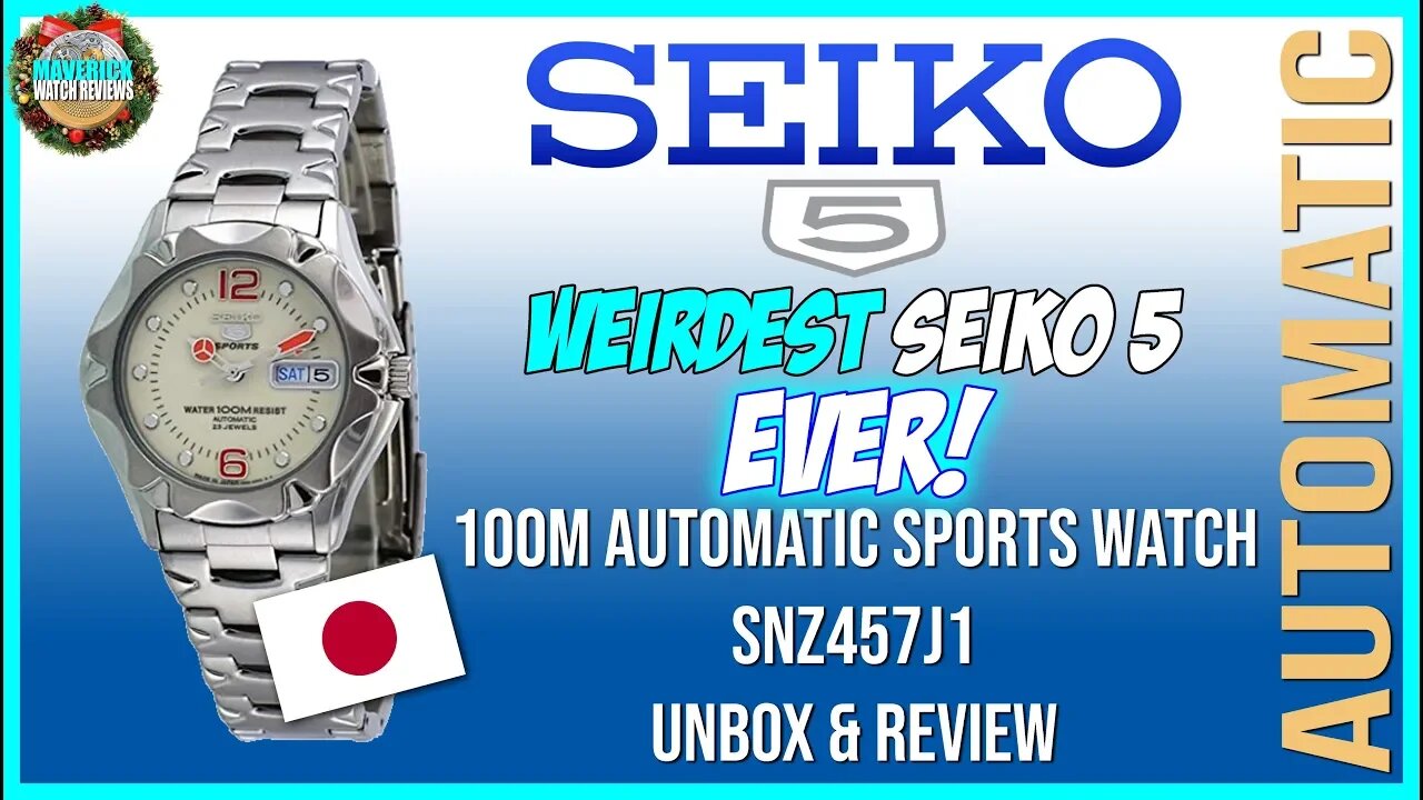 Weirdest Seiko 5 Ever! | Seiko 5 100m Automatic Sports Watch SNZ457J1 Unbox & Review