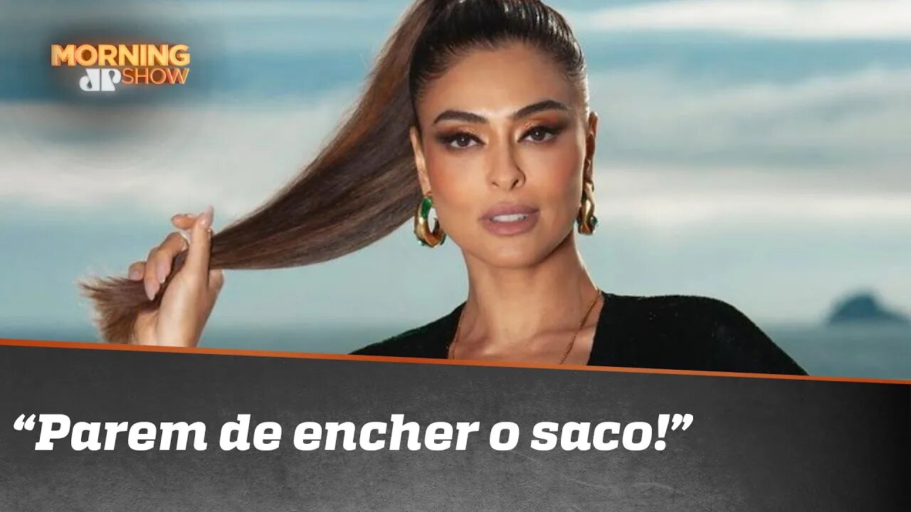 "Eu, bolsominion? Parem de encher o saco!", dispara Juliana Paes