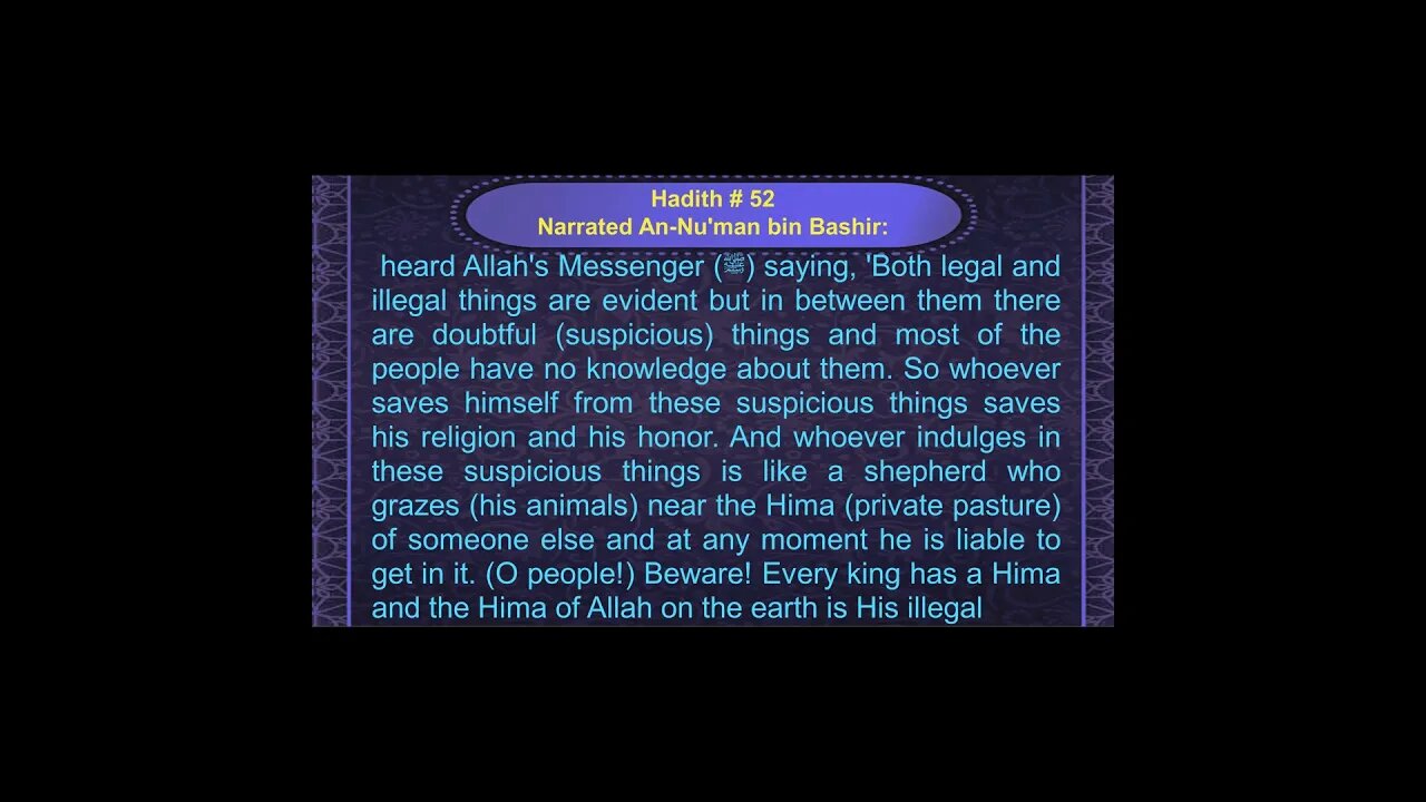 English Hadith Series - Hadith No 52 - Sahih Bukhari #shorts