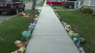 Batavia house displays dozens of painted rocks