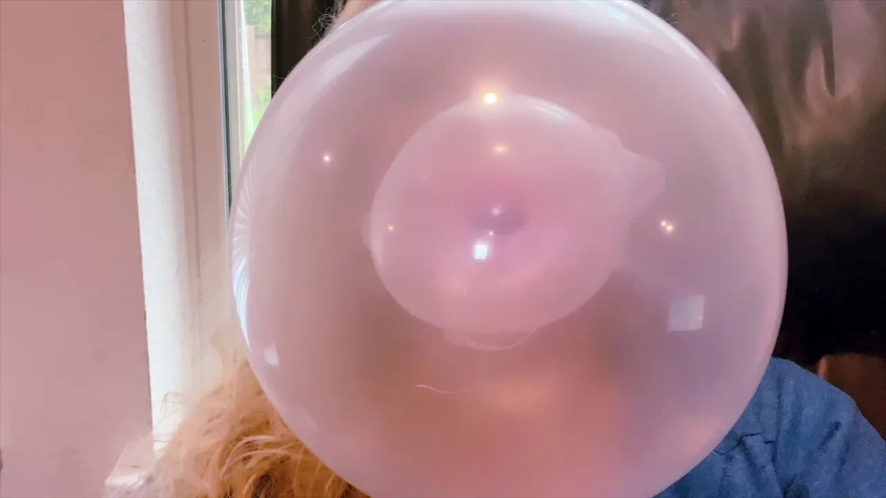 Blowing bubblegum bubbles inside of other bubbles. Dubble bubble!