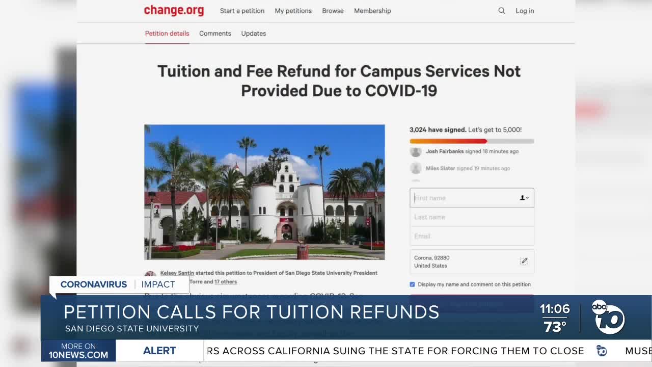 Petition calls for SDSU tuition and campus fee refunds