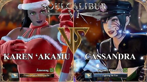 SoulCalibur VI — Amesang (Karen ‘Akamu) VS Nezuko Chan6778 (Cassandra) | Xbox Series X Ranked