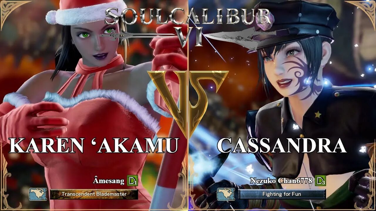 SoulCalibur VI — Amesang (Karen ‘Akamu) VS Nezuko Chan6778 (Cassandra) | Xbox Series X Ranked