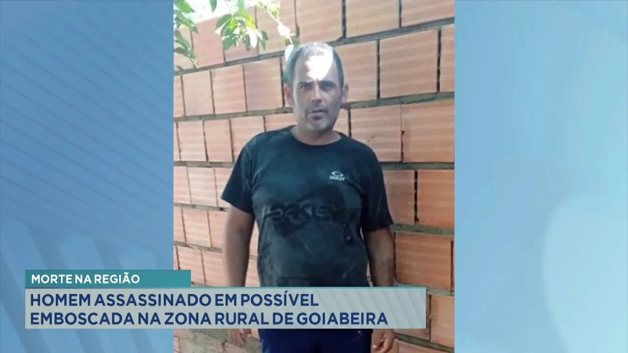 Morte na região: Homem assassinado em possível emboscada na zona rural de Goiabeira.