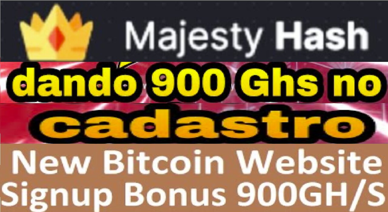 [ Majesty Hash ] Como ganhar 900 Gh/s no cadastro grátis | Free Bitcoin Mining Cloud | Home Office