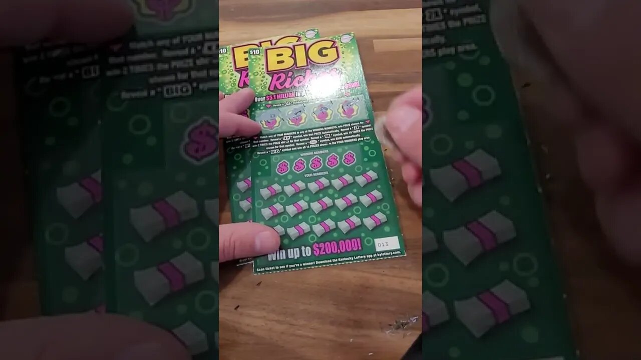 NEW Lottery Tickets BIG RICHES $10 Scratch Off Test!