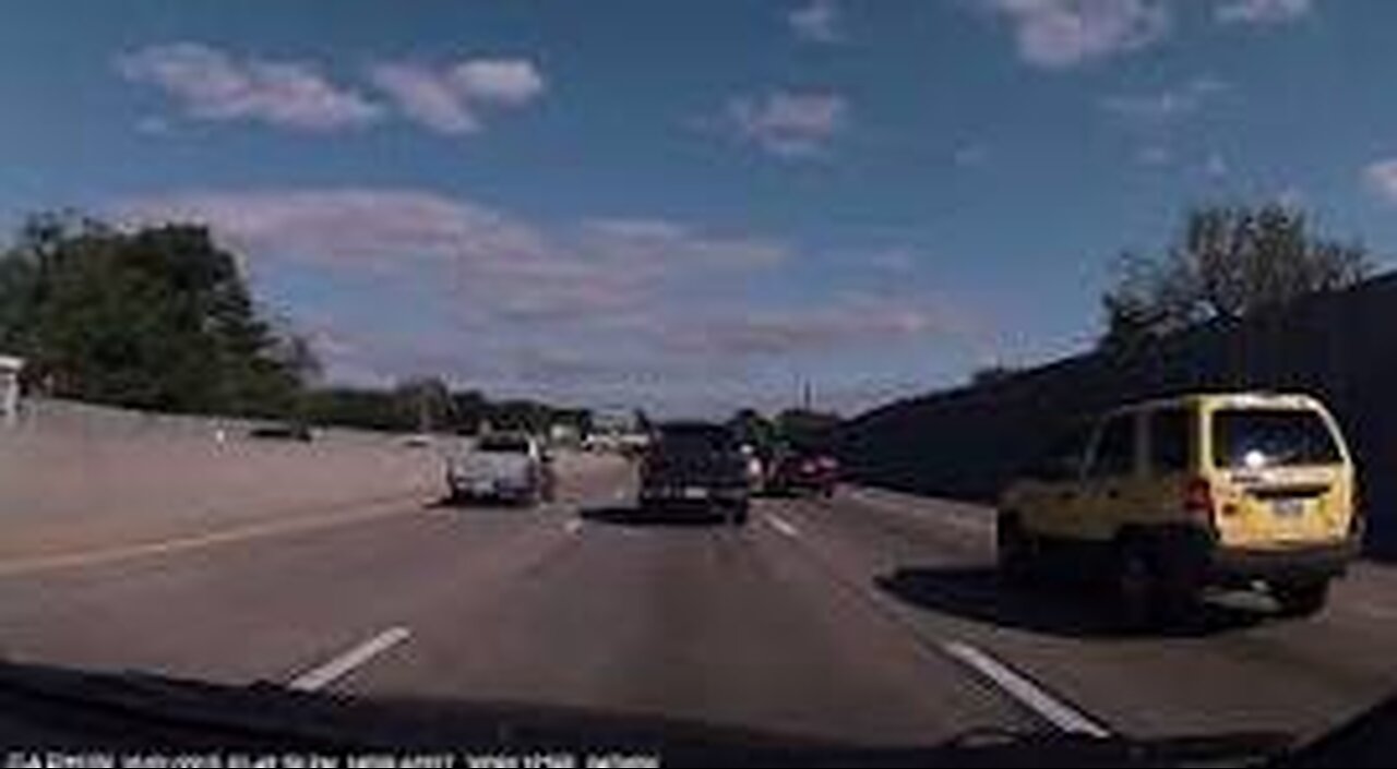 A State Highway Patrol trooper showed his strength on dashcam as he pushed a hay bale off the road.