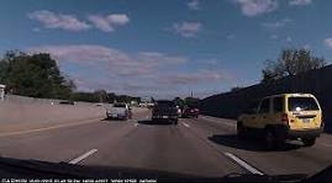 A State Highway Patrol trooper showed his strength on dashcam as he pushed a hay bale off the road.