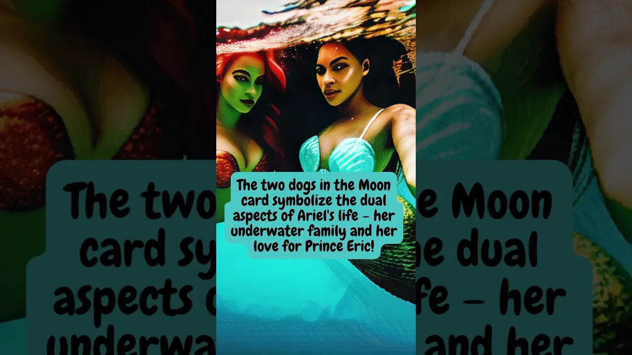 Diving Deep: Ariel's Mystical Connection to the Moon Tarot Card! #shorts #tarot #thelittlemermaid