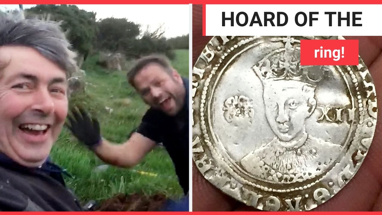 This is the moment metal detectorists find gold coins worth at least 100k