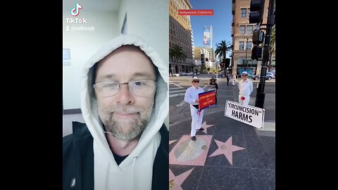 Circumcision protest on Hollywood Blvd