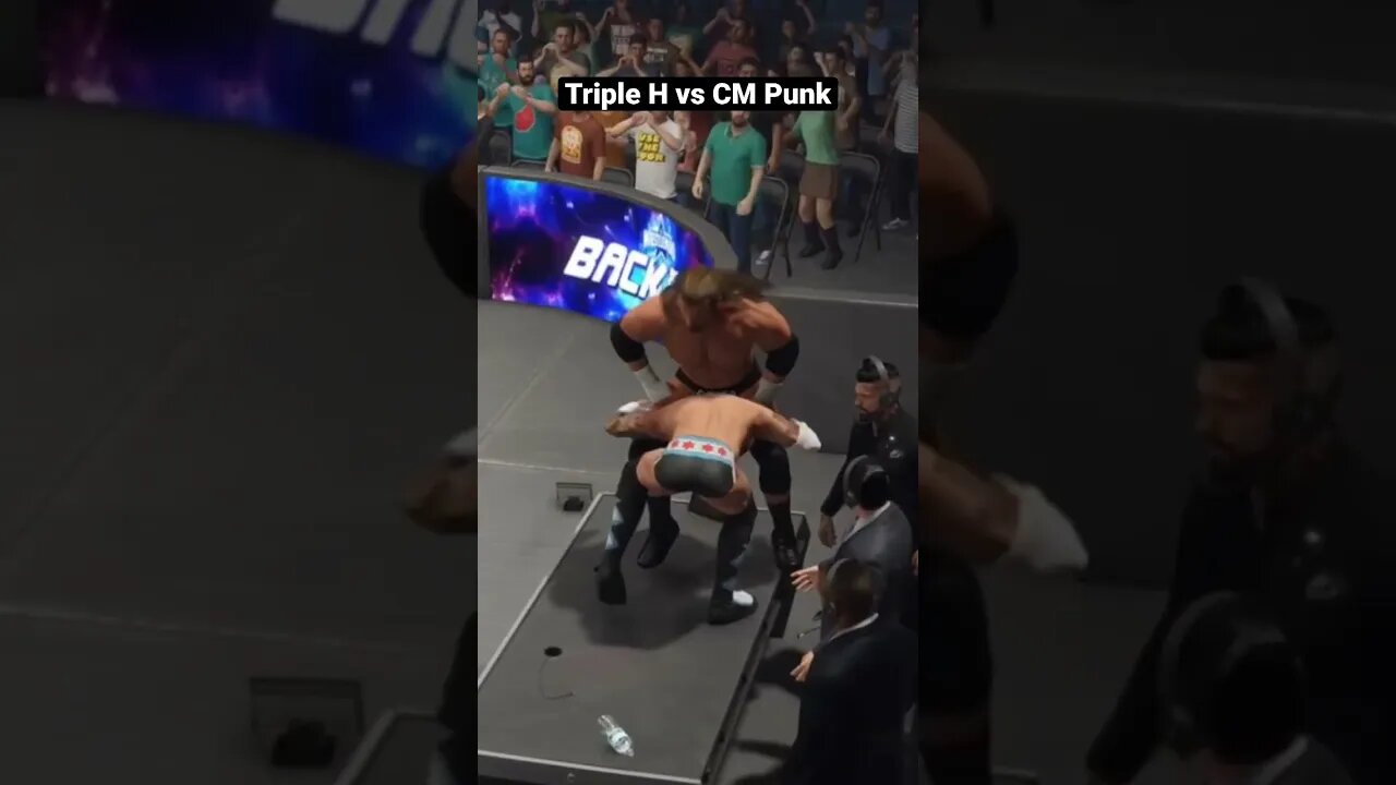 Triple H destroys CM Punk thru the the table 🤯😵