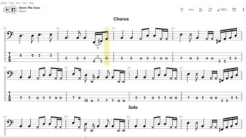 DOWN - Stone the crow (Bass TAB)