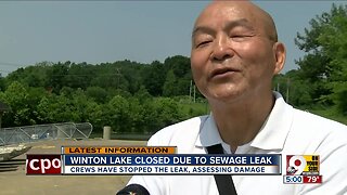 Winton Lake closed due to sewage leak