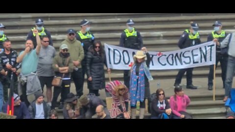 Aerial View LIVE - Protest Melbourne NOW