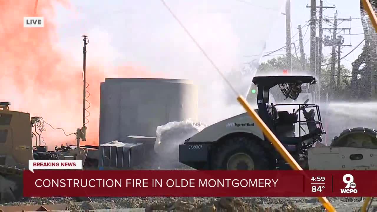 Gas explosion causes massive fire at Montgomery construction site