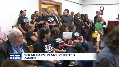 Solar farm plans for Cambria rejected