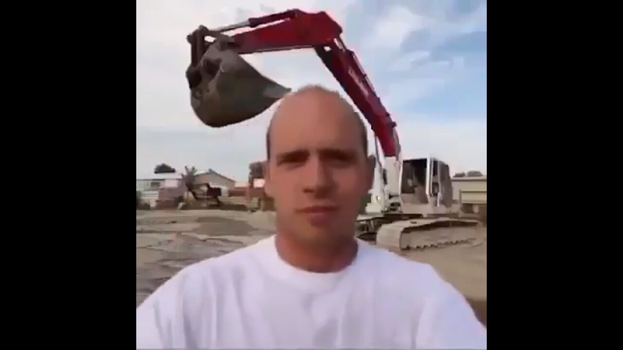 Never do a challenge near a heavy equipment