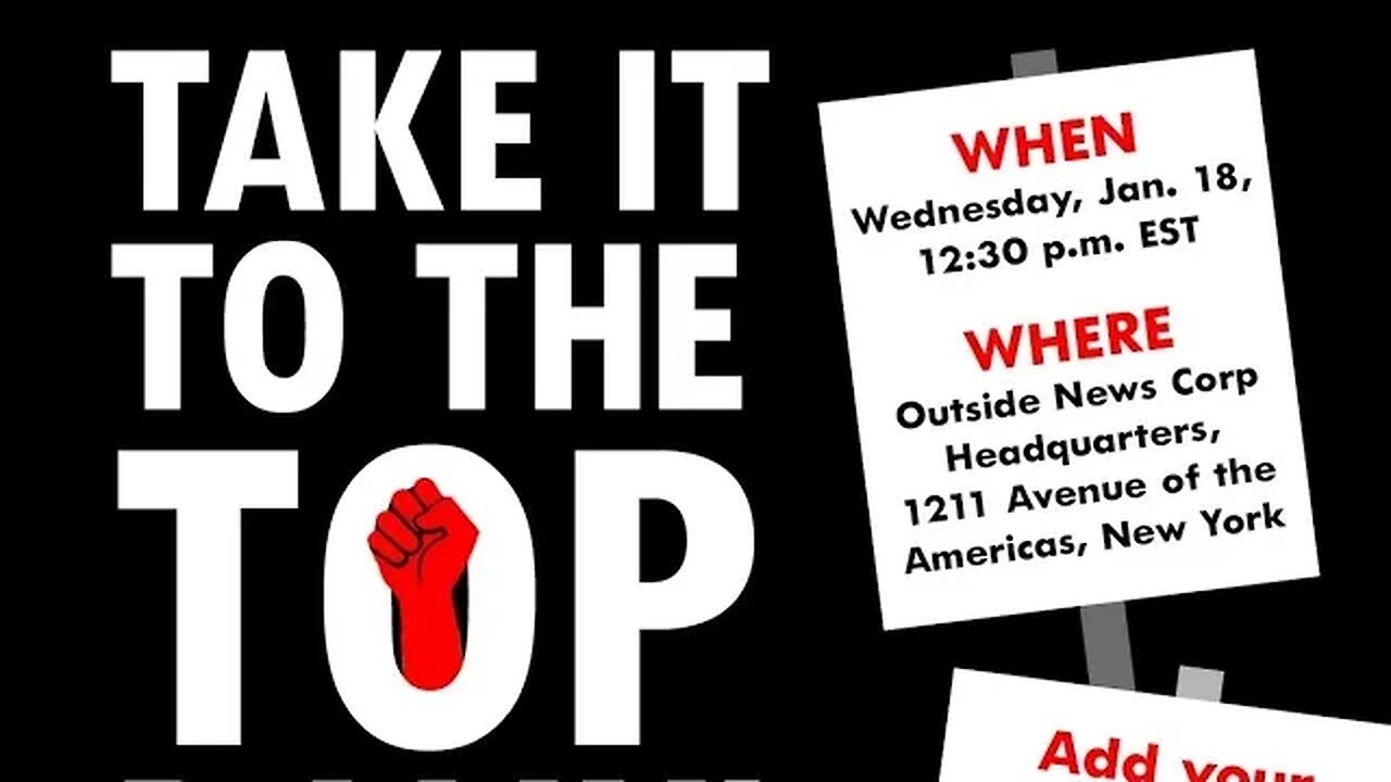 Shaun Abraeu The Take it to the Top Rally 50 Days at @newscorp HQ 1211 Avenue of the Americas 1/18