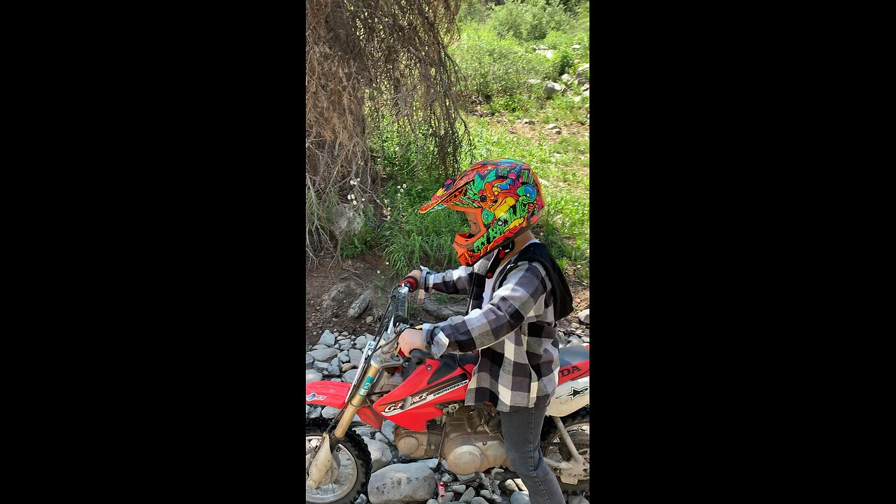 Justus on his Honda 50 St. Elmo, CO