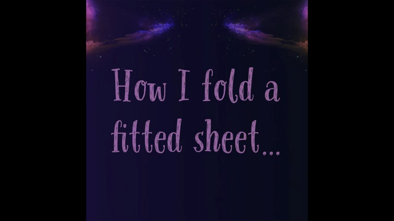 How I fold a fitted sheet…