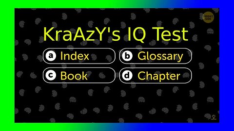 Taking An IQ test Watch How Smart I Am