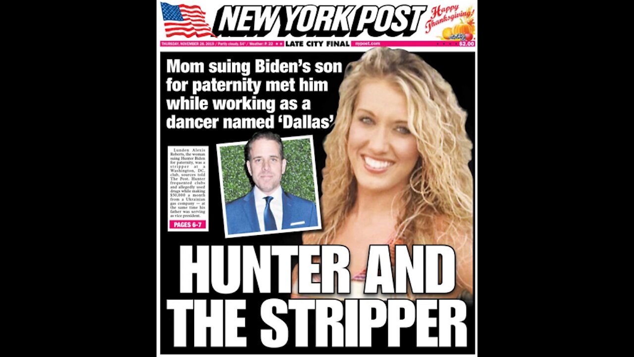 Hunter Biden bangs dead brothers wife, knocks up stripper, did coke, Barisma = $2 million book deal