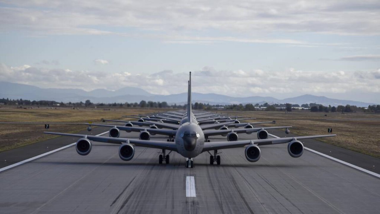 Fairchild AFB sees largest launch of KC-135 fleet in base history