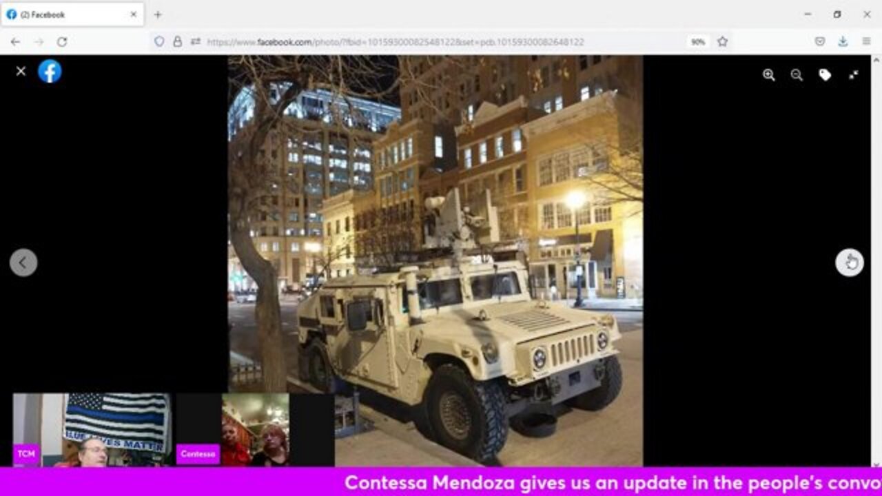 Contessa Mendoza gives us an update in the people's convoy in DC