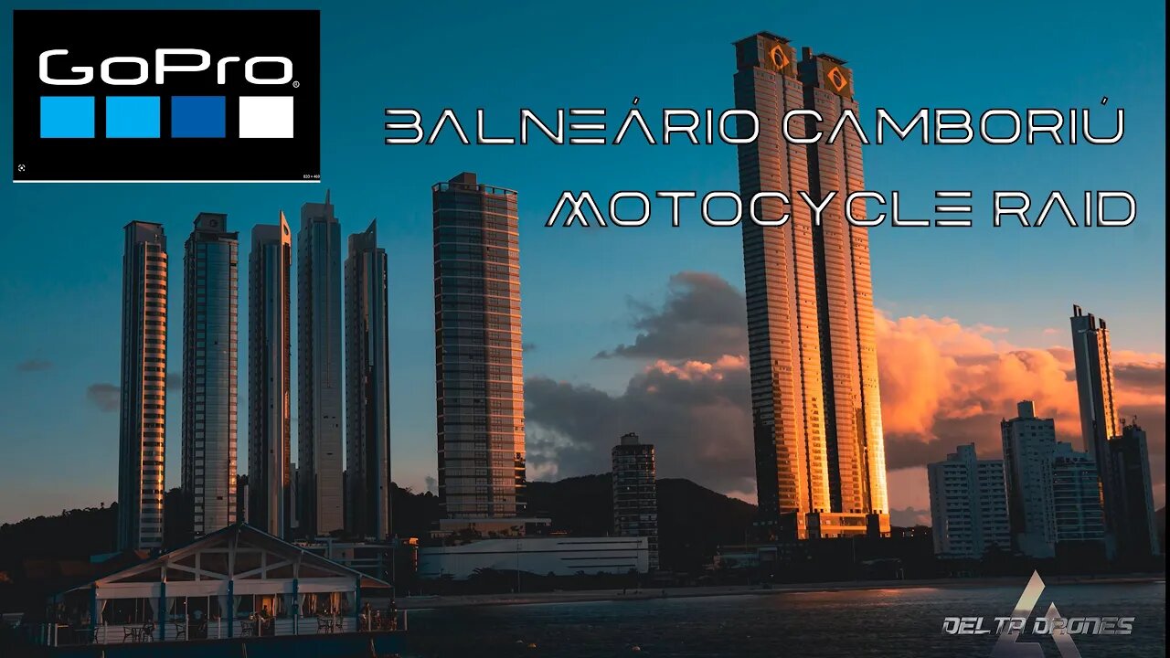 Balneário Camboriú 4K GoPro Passeio de moto pela Praia Av. Atlântica