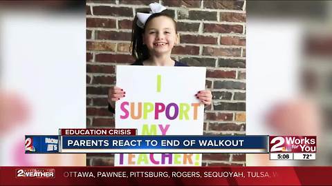 Parents react to end of walkout