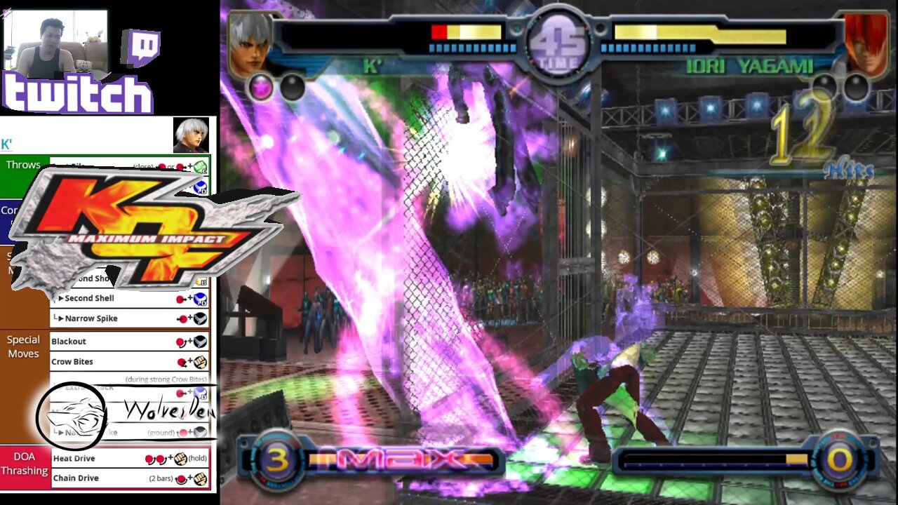(PS2) KOF Maximum Impact - 08 - K' - Lv Maniac...I'm not compatible with K'