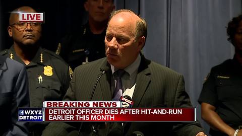 Detroit police officer dies after hit-and-run two weeks ago