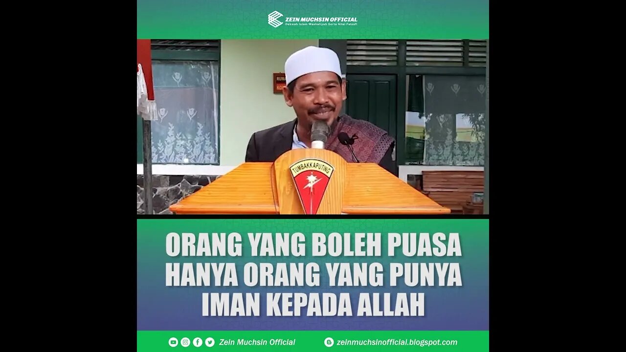 Hanya Orang Yang Beriman Yang Wajib Berpuasa - Ustadz Zein Muchsin