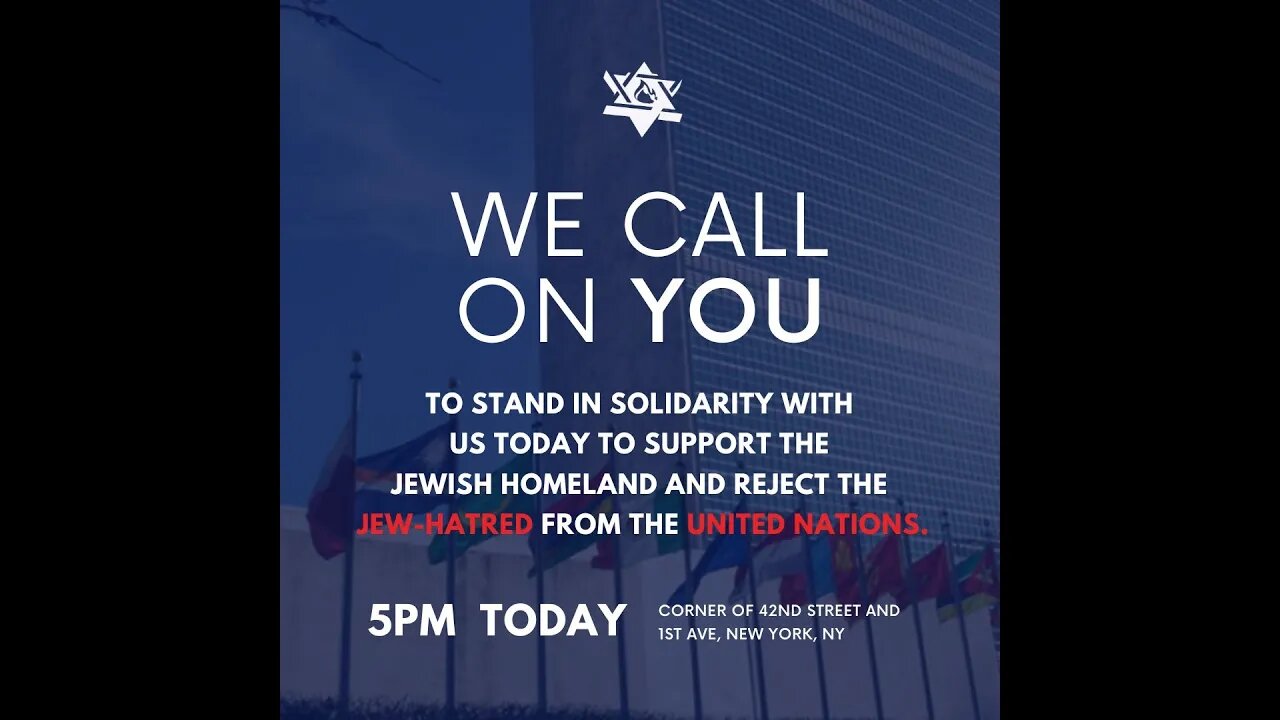 The Reject the Jew Hatred at the United Nations Rally hosted by #EndJewHatredAtTheUN #endjewhatred