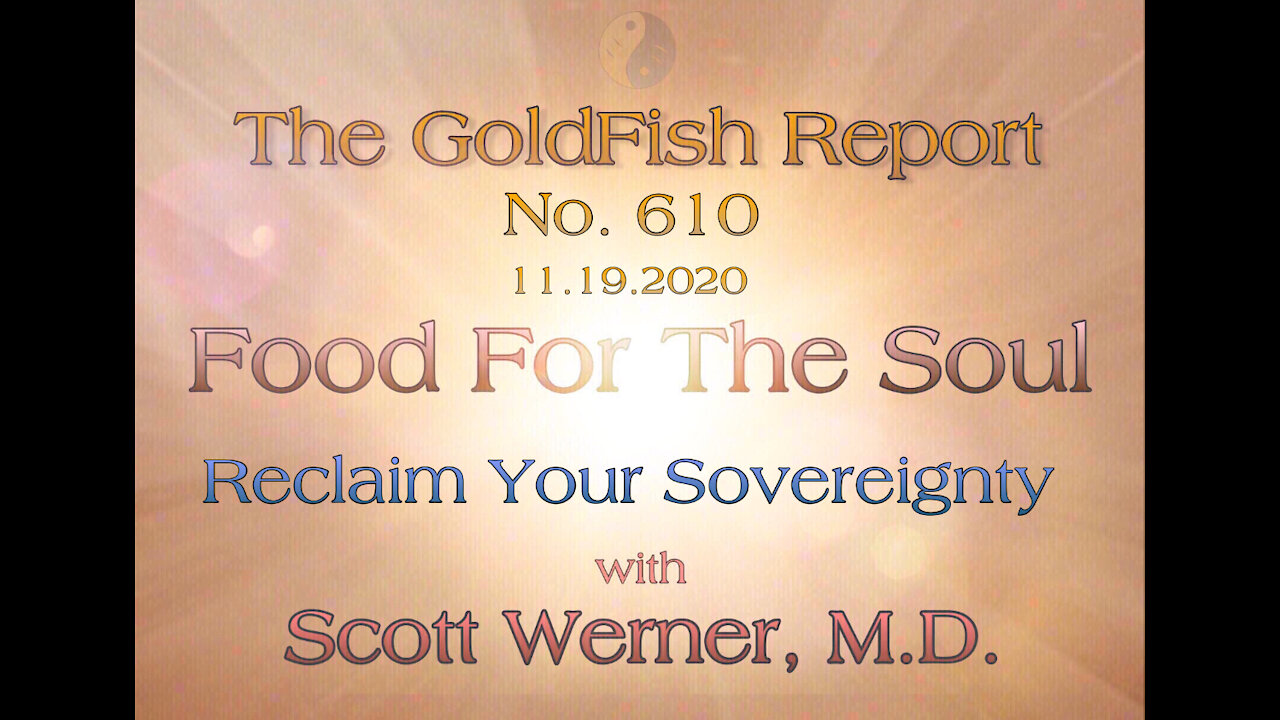 The GoldFish Report No. 610 Reclaim Your Sovereignty w/ Scott Werner, M.D.