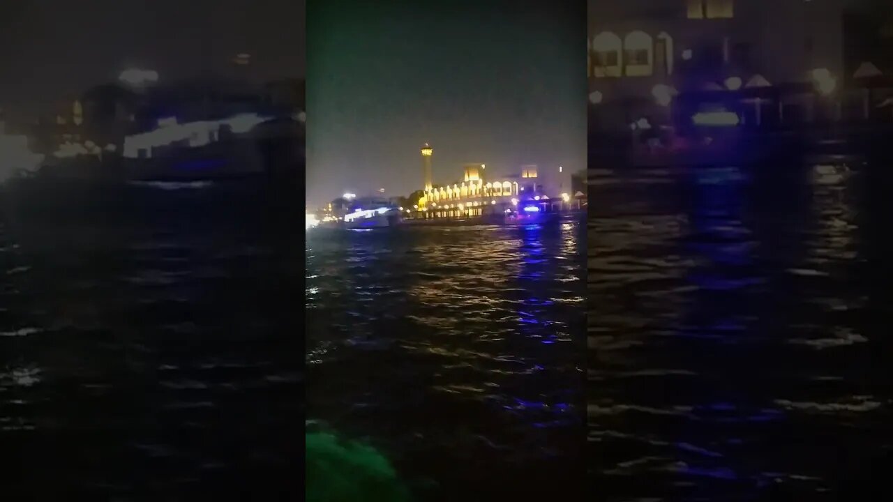 Abra Ride At Night, Dubai! #shorts #abraride #viralshortvideo #dubaicity