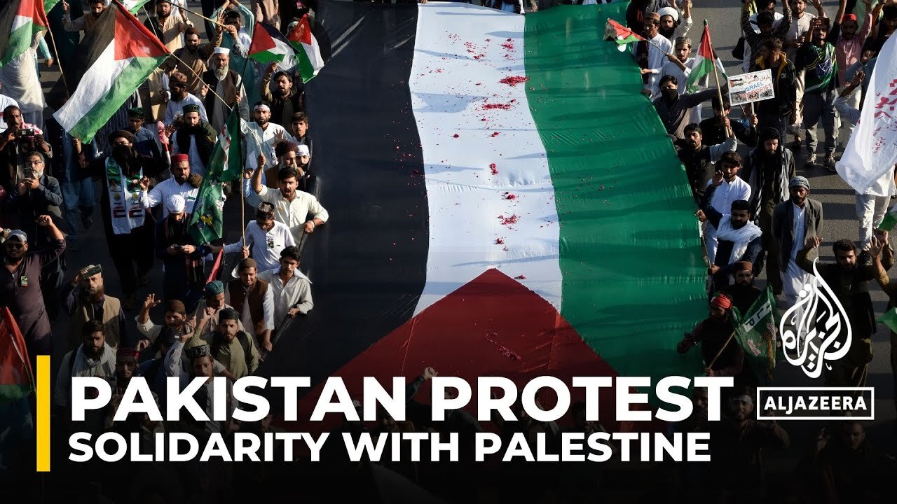 A rally expressing solidarity with Gaza is taking place in Pakistan capital Islamabad