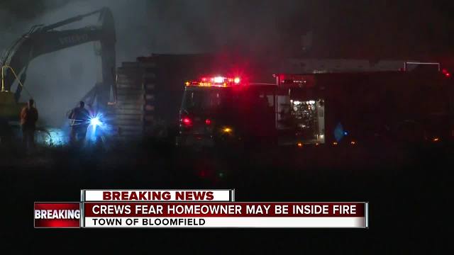 Fire crews search home for owner feared inside in Waushara County