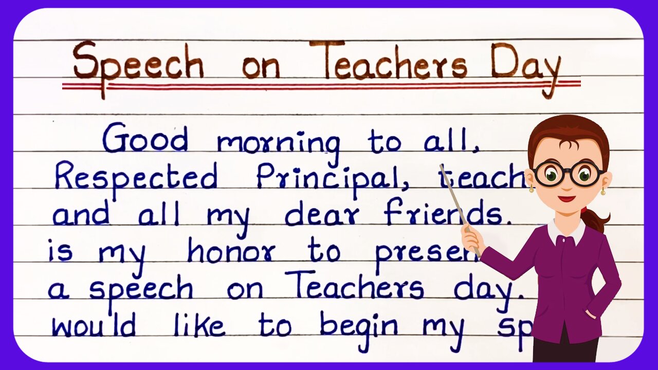 Teachers day speech in english writing | 5 September Teachers Day speech | Speech on Teachers Day