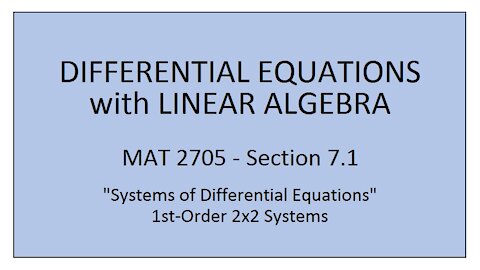 MAT 2705 - Section 7.1