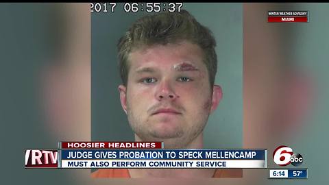 Speck Mellencamp ordered into probation, community service