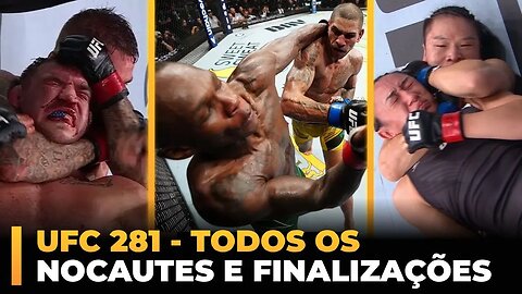 UFC 281 - TODOS OS NOCAUTES E FINALIZAÇÕES