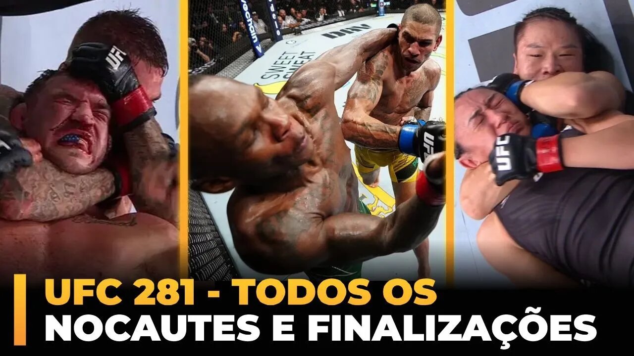 UFC 281 - TODOS OS NOCAUTES E FINALIZAÇÕES