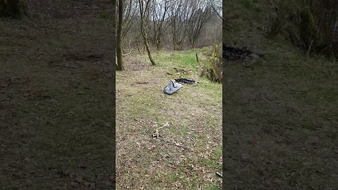 filming setup Reddacleave campsite. Dartmoor 26th March 2023