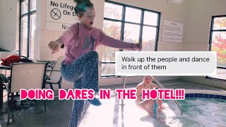 Doing Dares in the Hotel!!! Extreme dares & vlog!! Gabby's Gallery